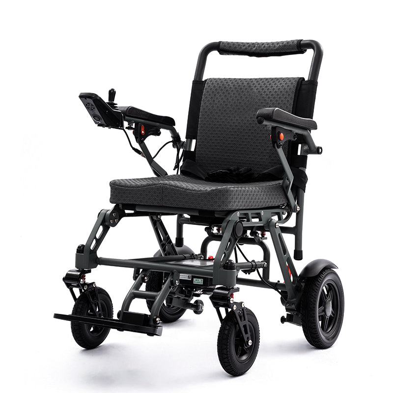 EP-03 Folding Electric Wheelchair, 40 lb Lightweight Magnesium Alloy Frame, 12.4-Mile Range