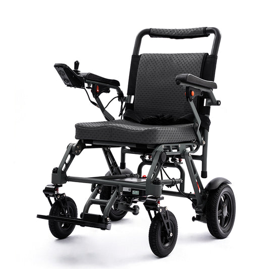 EP-03 Folding Electric Wheelchair, 40 lb Lightweight Magnesium Alloy Frame, 12.4-Mile Range