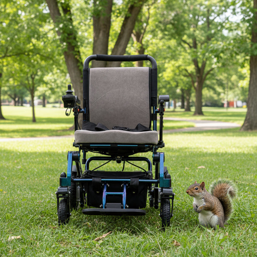 EP-02 Foldable Electric Wheelchair, 330 lb Load Capacity, Long-Range 12.4 Miles