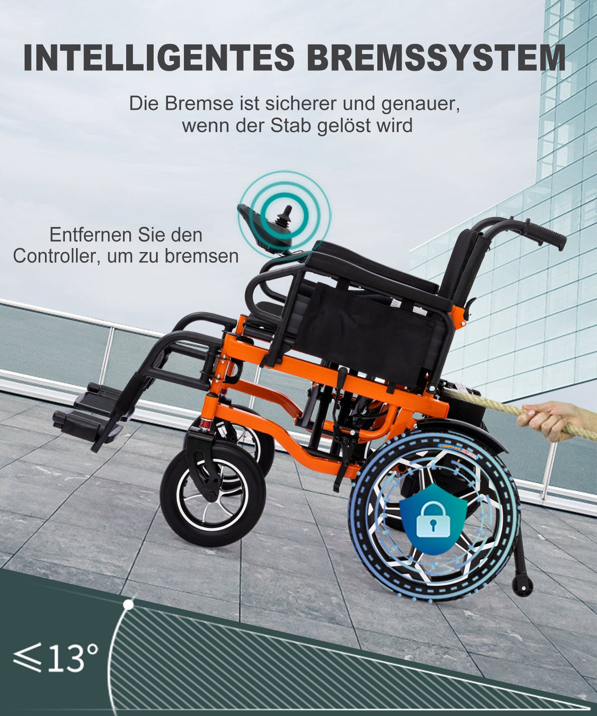 D09 Electric Wheelchair for Adults, Folding Powerchair