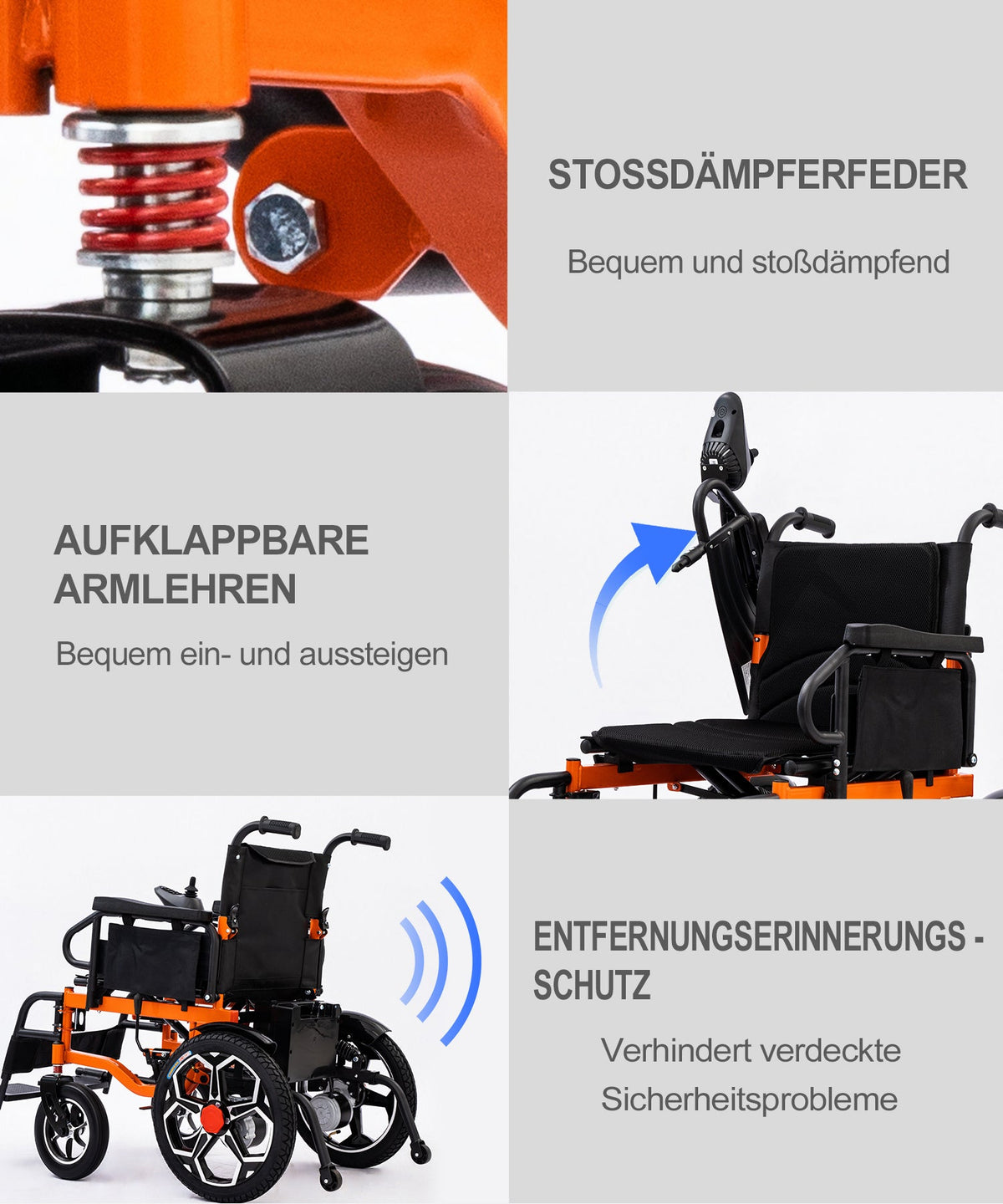 D09 Electric Wheelchair for Adults, Folding Powerchair