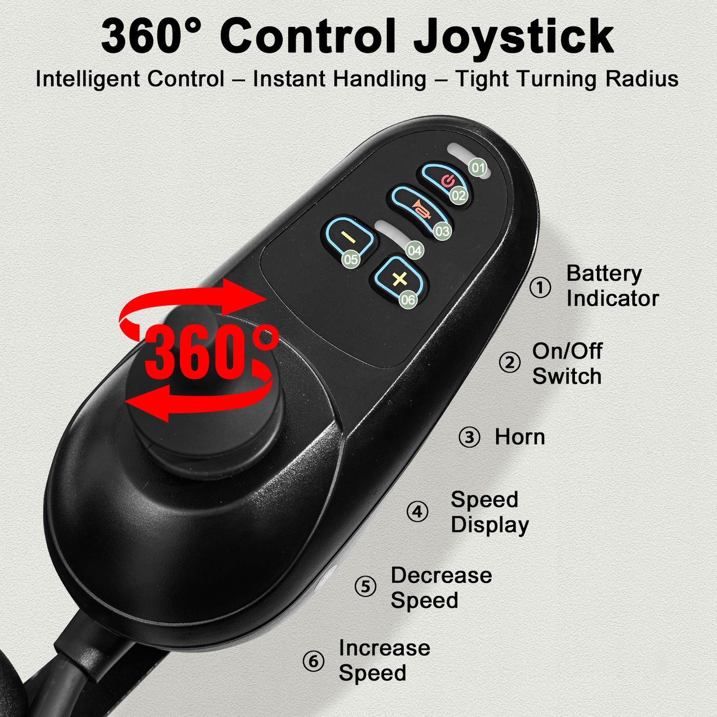 D14 Foldable Electric Wheelchair, 18 kg Lightweight Aluminum Alloy Frame