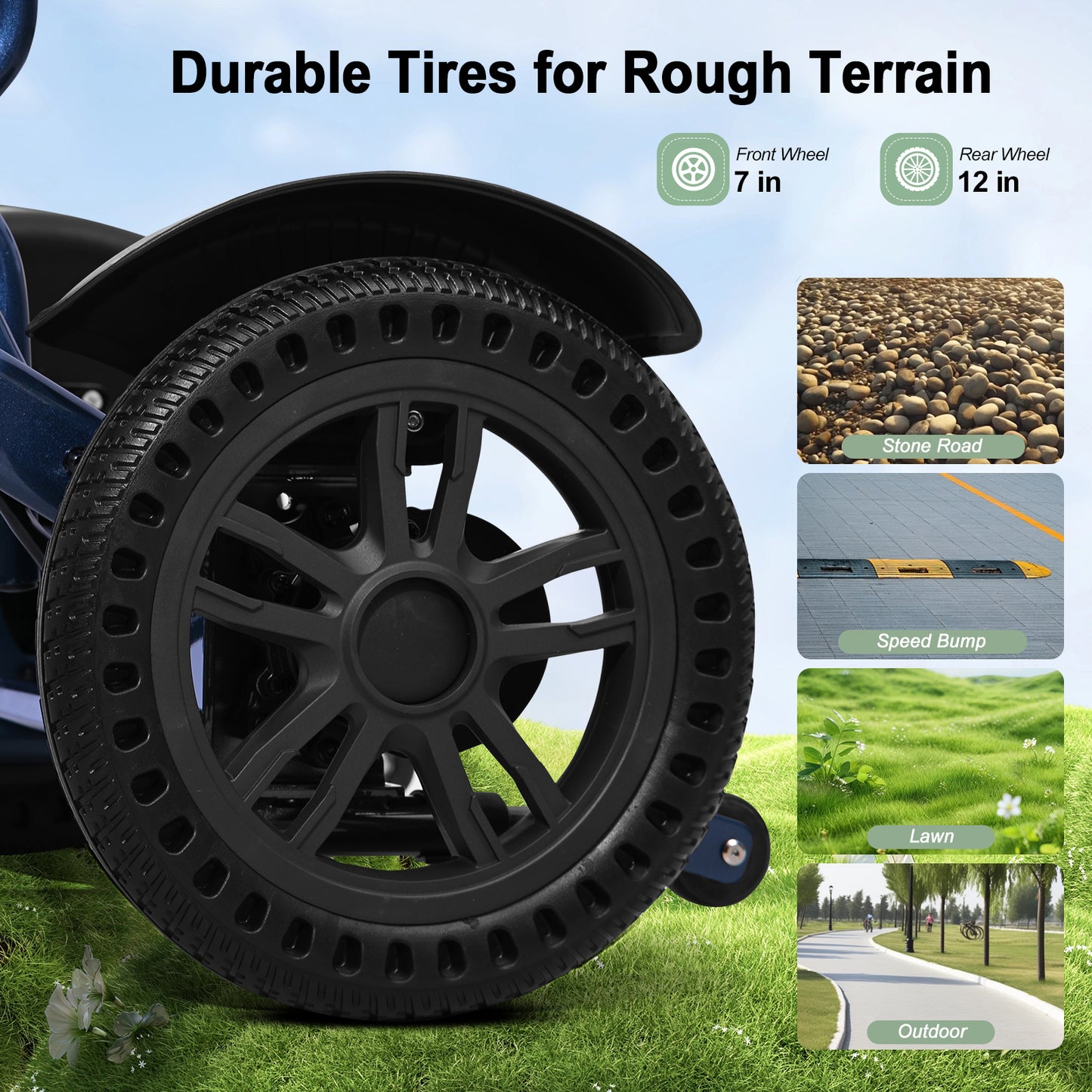 D14 Foldable Electric Wheelchair, 18 kg Lightweight Aluminum Alloy Frame