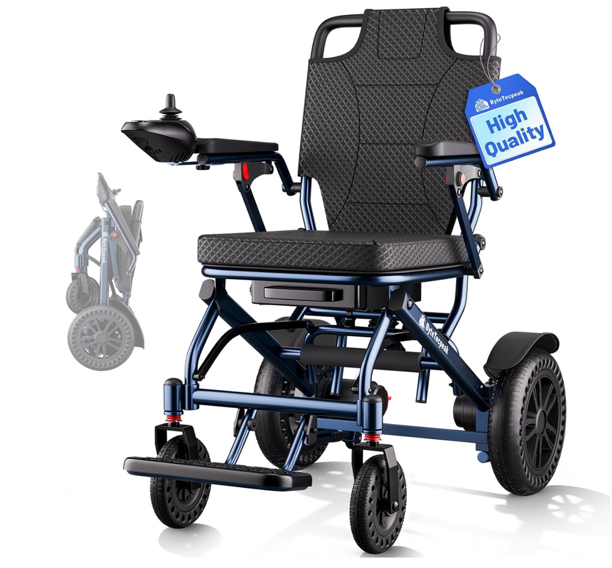 D14 Folding Electric Wheelchair for Adults with Removable Lithium Battery