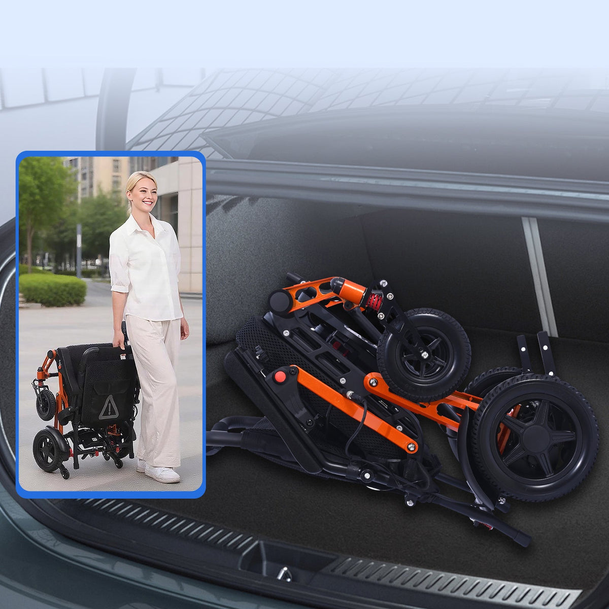 XP02 Lightweight Electric Wheelchair for Adults,Ultralight & Portable