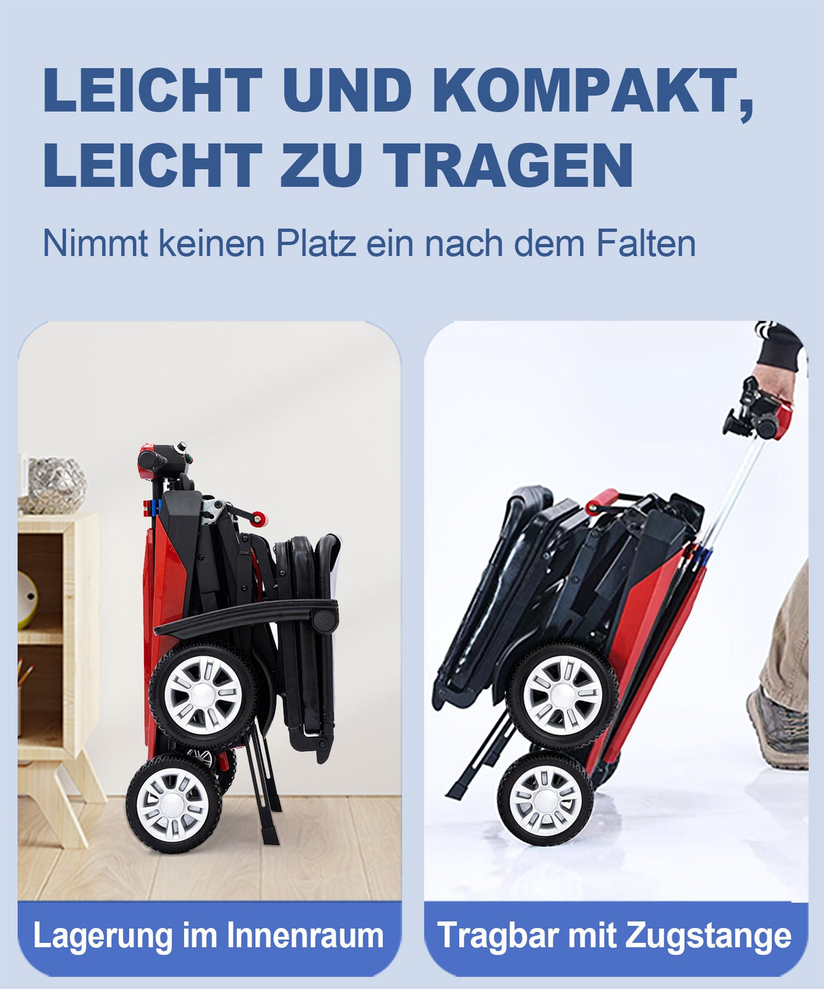 Z01 Lightweight Folding Mobility Scooter for Adults, Portable Scooter